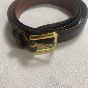Coach Brand (Unisex) Dark Brown Leather Belt